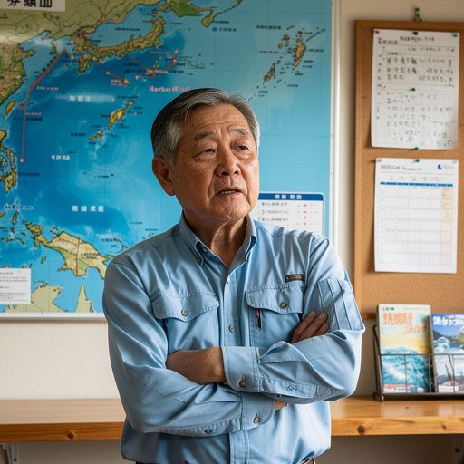 地元の川での釣りを楽しむ家族の風景